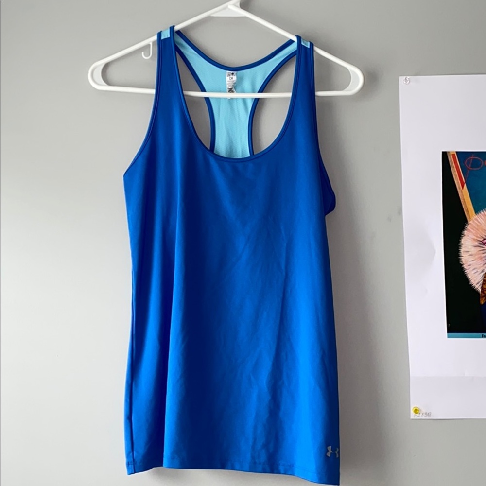 Razorback blue under amour tank top
